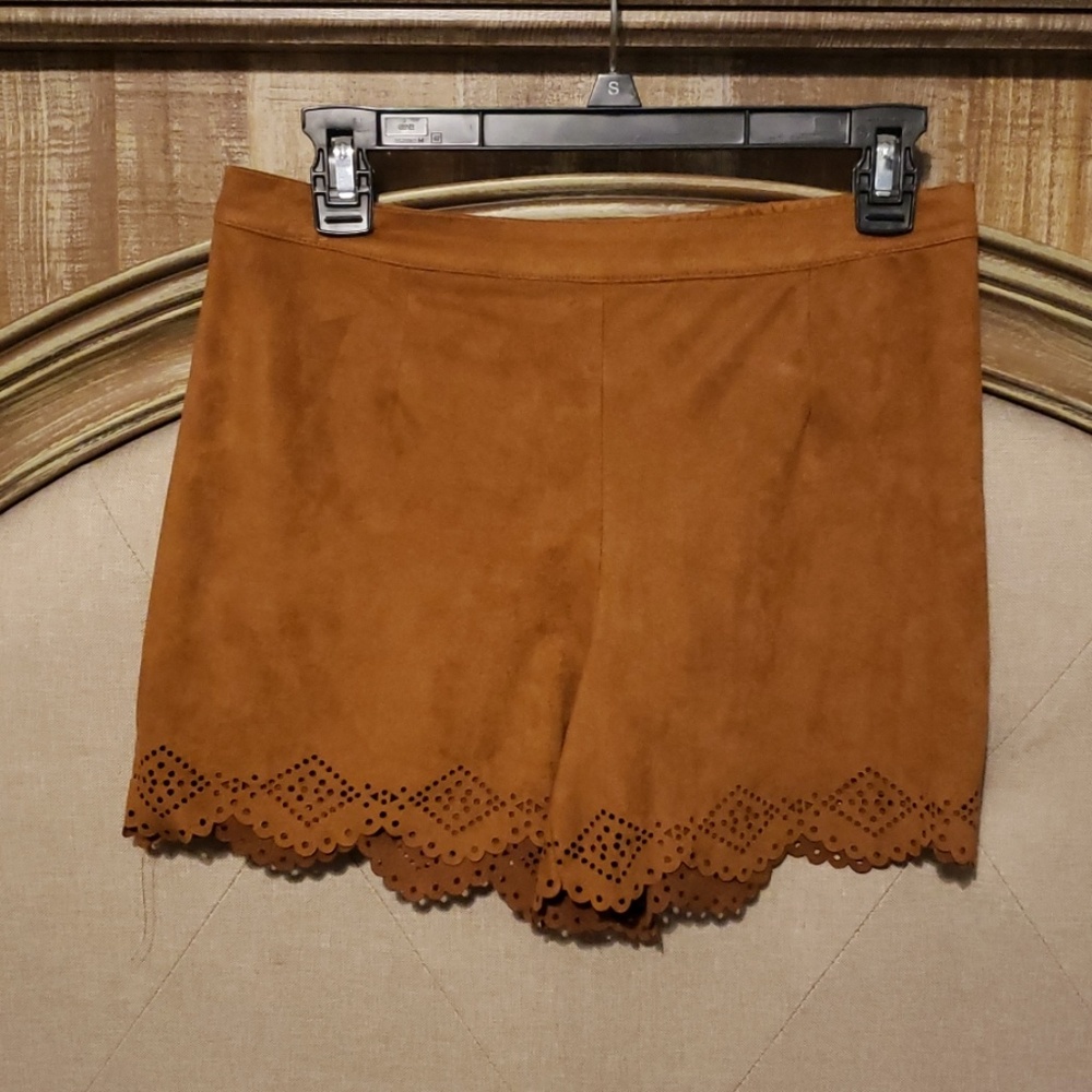 Brown Suade Shorts